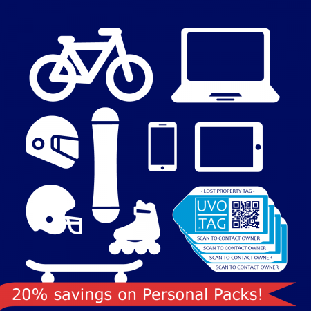 Adhesive Lost Property Location Labels (Personal Pack – Set of 4)